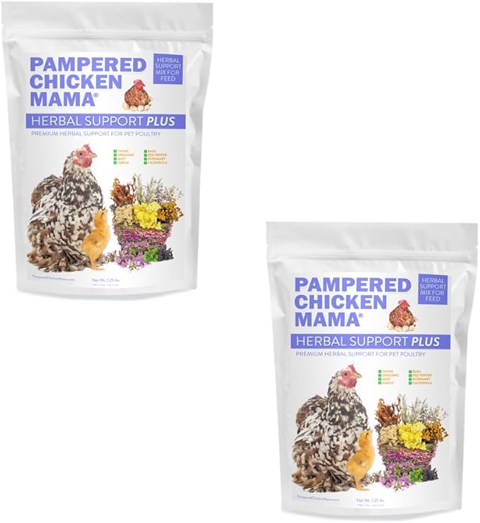 Pampered Chicken Mama Herbal Support Plus Poultry Treat for Overall Health | Mix with Layer Feed, Chick Starter, Chicken Scratch (2.5 Pounds)
