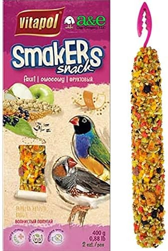 A&E Cage ZVP-2307 Treat Stick Zebra Finch44; Fruit - Pack of 22