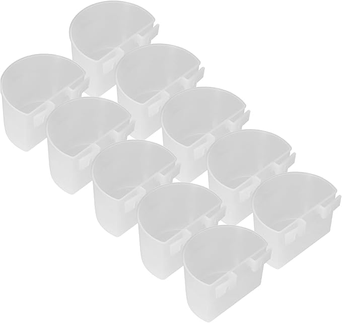 Zerodis Pigeons Feeding Cups, Plastic Bird Dish for Watering and Feeding, Easy to Hang Supplies for Bird Breeders and Pet Owners (S #14)