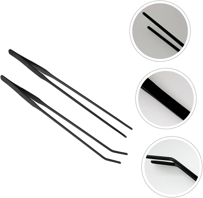 DOITOOL Practical and Durable 2Pcs -Slip Aquarium Tweezer Set