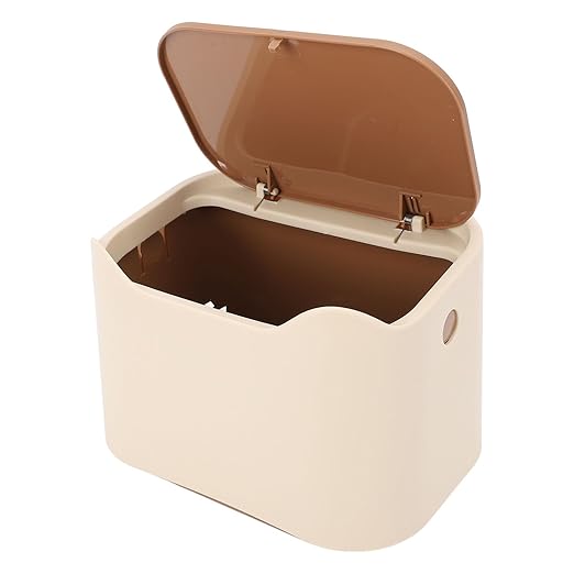 Pssopp Multipurpose Mini Cat Waste Trash Can, Compact and Space Saving Design Reduce Odor Enclosed Design Cat Litter Trash Can for Cat Garbage Storage