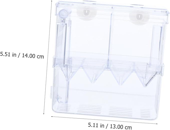 Breeding Tank Aquarium Isolation Box Fish Hatchery Box for Safe Fry Separation and Improved Survival Rate Water Design Dual Chamber Setup