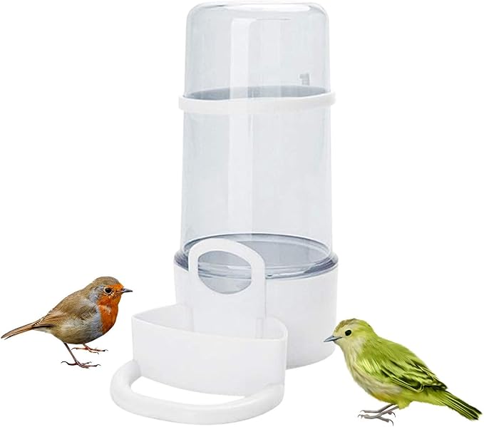 Pet Bird Hamster Automatic Hanging Feeder Water Food Silo Dispenser Feeder Parrot Parakeet Budgie Cockatiel