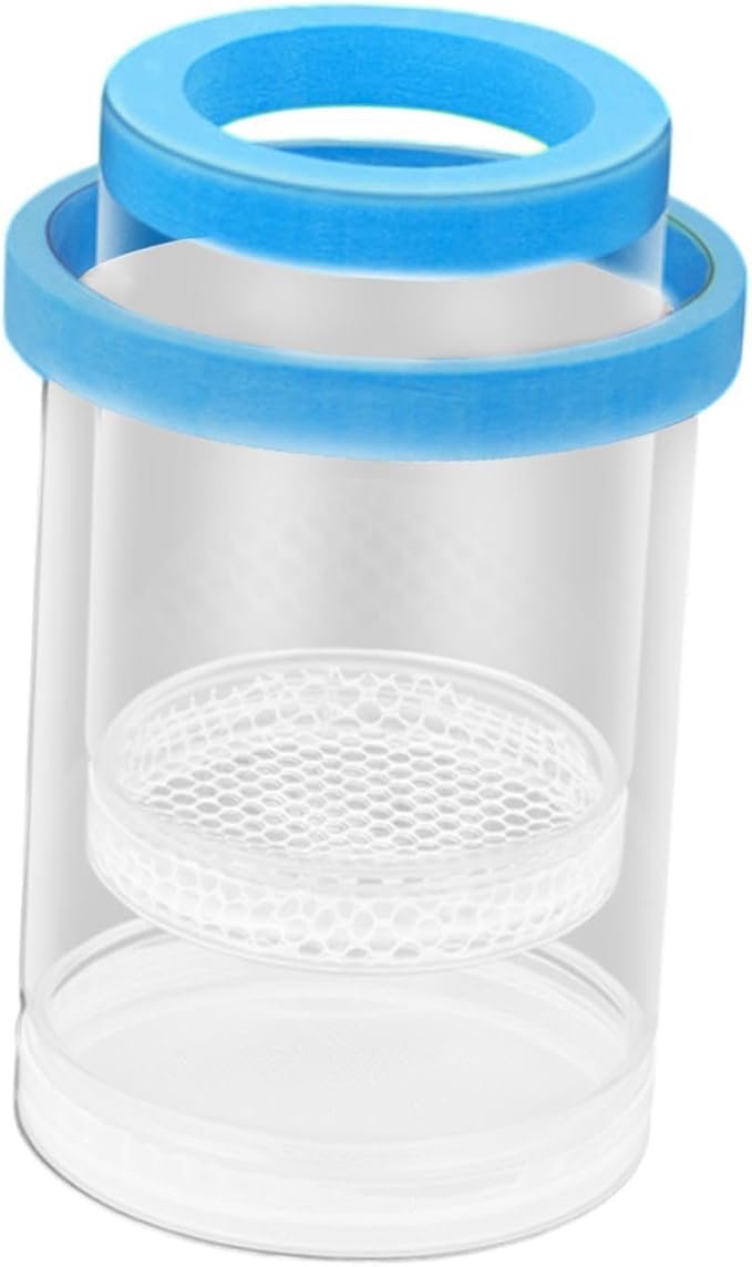 Floating Fish Breeding Isolation Box, Aquarium Breeder Round Spawning Box, Fine Mesh Clear Hatching Box, Aquarium Hatchery Accessory, Style A Blue