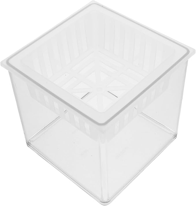 Balacoo Clear Plastic Fish Breeding Box Lightweight Hydroponic Aquarium Planter with Desktop Plant Basket for Betta Fish Terrarium and Tank Decoration Office