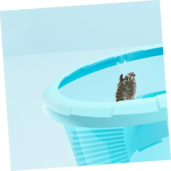 FRCOLOR 3pcs Transparent Turtle Breeding Tank Basking Platform Aquarium for Small Turtles and Fish Easy to Clean High Transparency No Needed