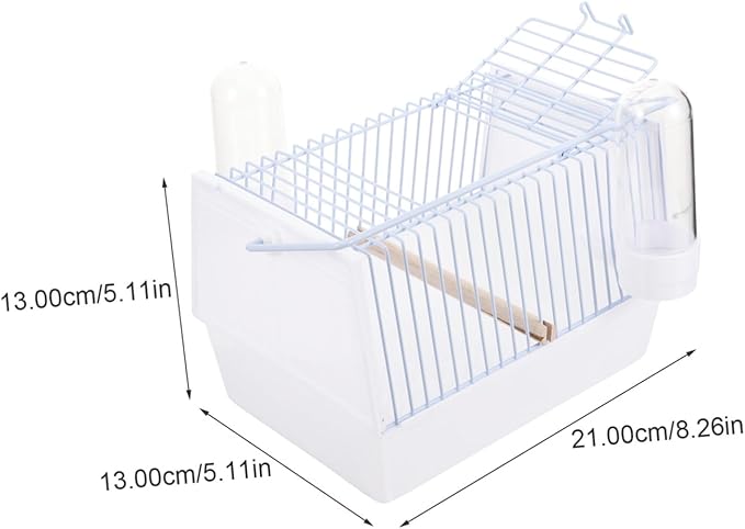 Happyyami 1set Portable Bird Carrier Cage for Pets Lightweight Travel Cage for Parrots Cockatiels Budgies Design for Ample Ventilation for Outdoor Adventures