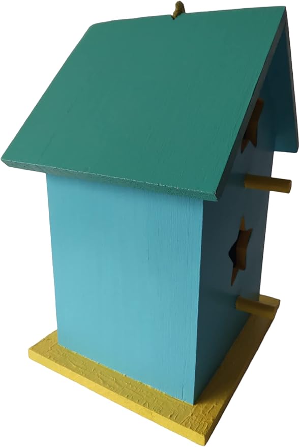 unique birdhouse hand painted outdoor colorful