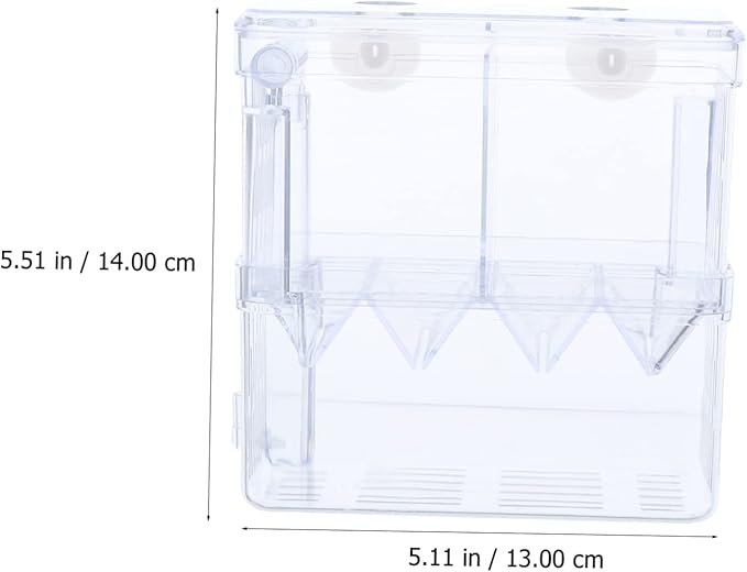 MERRYHAPY Breeding Tank Isolation Box for Fish Transparent Hatchery Suction Cups Efficient Fish Breeding Incubator for Aquariums and Shrimp Care