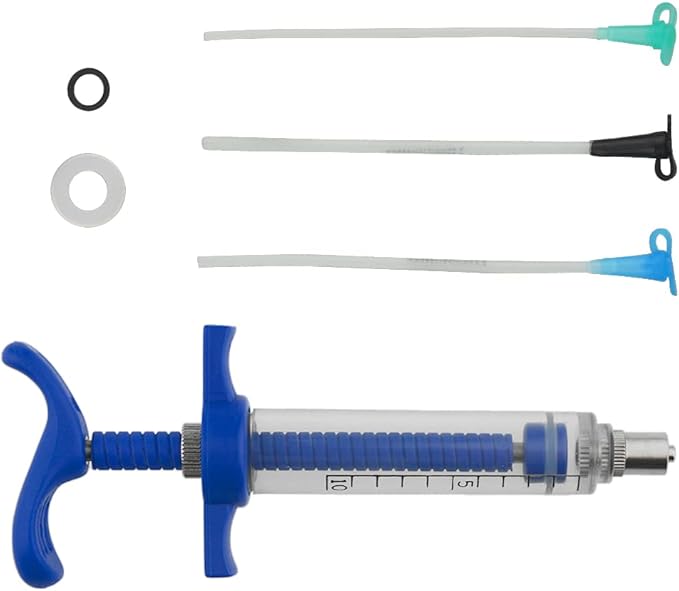 LILYS PET Reuseable Young Birds Feeding Syringe,Plastic and Perspex Material,Feeding Milk for Young Birds or Feeding Medicine for Sick Birds (10ml and 2+2.5+3mm Hose)