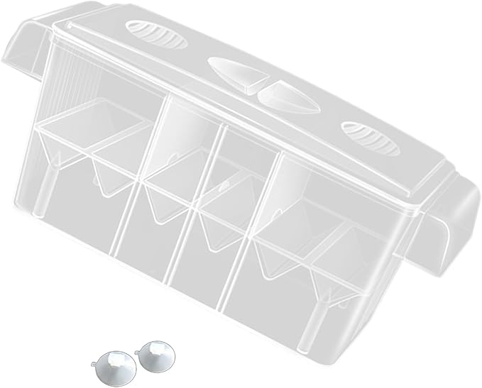 Hanging Breeding Tanks for Aquarium Small Fish Isolation Box Hatchery for Clear Spawning Aquarium Breeding Box with Detachable Wall