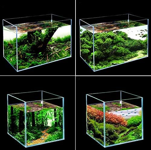 Rimless Low Iron Glass 7.1 Gallon Aquarium Tank (11.8" L × 11.8" W × 11.8" H / 30cm x 30cm x 30cm), 5mm Thickness Standard Jointed