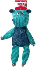 KONG Floppy Knots - Durable No‑Stuffing Squeaky Rope & Plush Dog Toy - for Teething, Playing (Hippo, Extra Large)