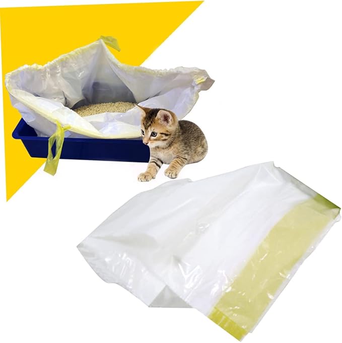 SUPVOX 7pcs Cat Litter Waste Bags and Drawstring Design for Easy -up for Travel and Outdoor Use Pet Poop Bags