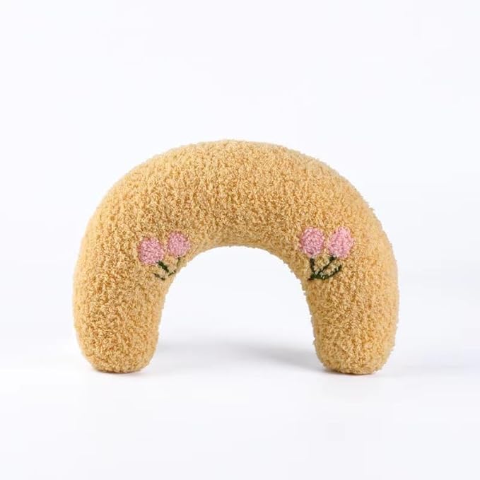 Calming Pillow for Dogs, Soft Dog Bed Pillows Pet Neck Pillow, Dog Calming Pillows for Small Dogs Ultra Soft Fluffy Pet Calming Toy Half Donut Cuddler (G)