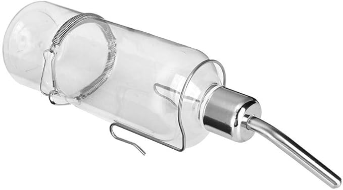 Parrot Water Feeder Automatic Pet Rabbit Feeder Parrot Bird Water Feeding Bottle Hamster Water Bottle Feeder with Stainless Steel Ball Nipple(S)