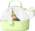 Bird Carrier Travel Cage, Portable Panoramic View Bird Travel Cage, Secure Ventilated Habitat with Water Bottle, Outdoor and Wild Adventures, Safe Transport for Small Birds, Parrots, Finches, Budgies