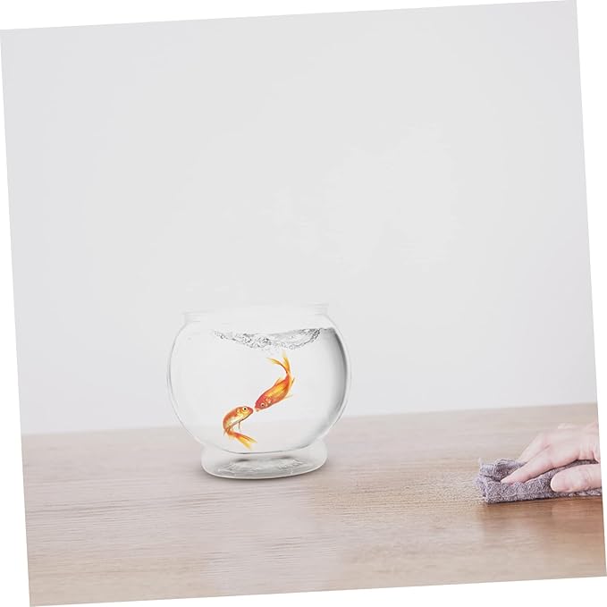 3pcs Goldfish Bowl Household Fish Tank Fish Bowl Fish Bowls Round Glass Vase Clear Glass Vases Glass Flower Vases Delicate Fish Bowl Fish Living Tank Desktop