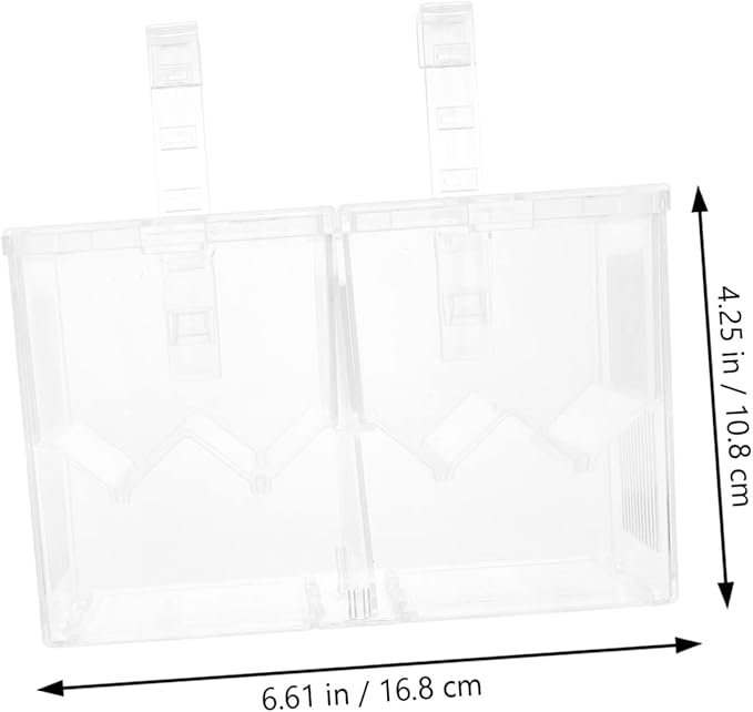 YARNOW 1pc Fish Tank Hatching Incubator Dual Isolation Box for Breeding Fish Plastic Aquarium Accessory Hook Mode for Guppies Shrimp