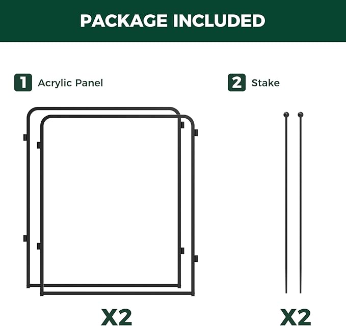 FXW AuraSpace Pro Metal & Acrylic Indoor Dog Playpen, All-Acrylic Clear Heavy-Duty Design, 32" Height 2 Panels for Small and Medium Dogs, Black│Patented