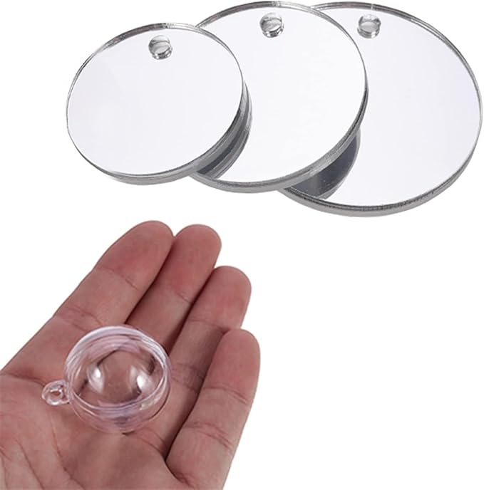 Betta Training Mirror Fish for Tank Fish Antidepressant Work Out Special for Betta Fitness Mirror Betta Toys Mirror Aquarium Decor (7cm)