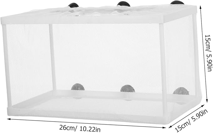 Aquarium Breeding Box Large Size Fish Net Incubator Suction Cup Fish Tank Divider