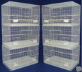Lot of 6 Breeding Bird Carrier Cage for Parakeet Canary Finch Loverbird (White)