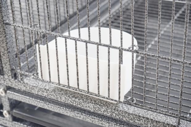 1F/2F/3F Stackable Center Divided Breeder Breeding Bird Flight Double Rolling Cage for Aviaries Canaries Cockatiels Lovebirds Finches Budgies Small Parrots. (Black Vein, 2F)