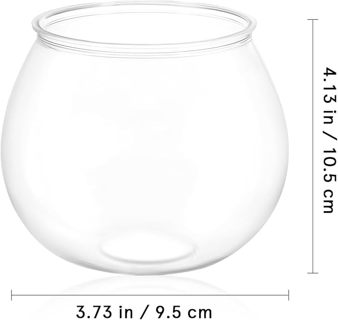 2pcs Clear Plastic Fish Bowl Tanks Round Fish Tanks for Goldfish Decorative Vases for Centerpieces Compact Desktop Aquarium for Hydroponics and Floral Arrangements