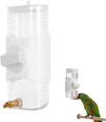 SUPVOX No-Spill Parrot Water Bottle: Automatic Bird Cage Dispenser - Large Capacity Leakproof Waterer for Cockatiel Cockatoo Parakeet - Easy to Clean & Refill, White