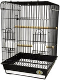 King's Cages ES 1818 PM Travelling Bird cage Toy Toys Cockatiels Small Conures (Black, Cage Only)