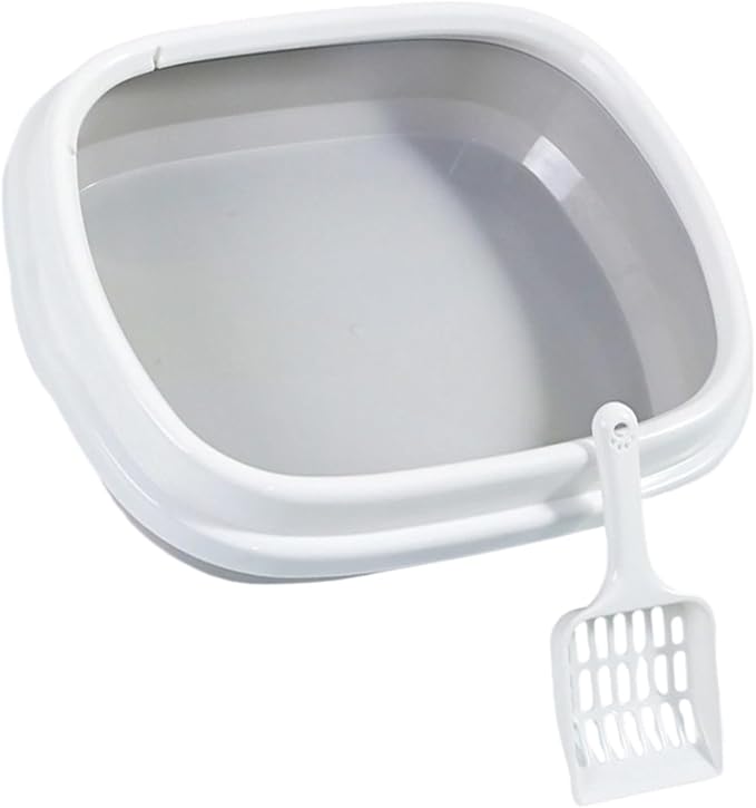 High Wall Cats Waste Container Odor Reducing Cats Litter Box Sifting Scoops for Outdoor Use Easyly Wash Ovals Litters Box