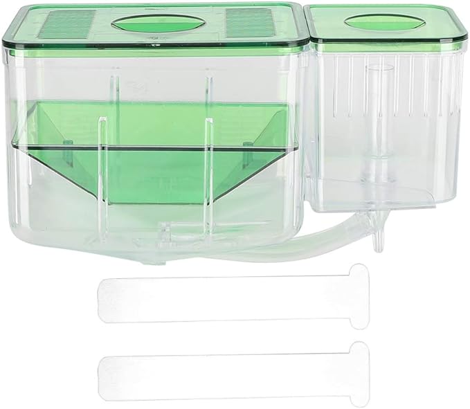 Fish Breeding Box, Transparent Aquarium Little Fish Breeding Hatching Box, Fish Tanks Double Layer Isolation Box Hatchery Incubator for Injured Small Fish Shrimp