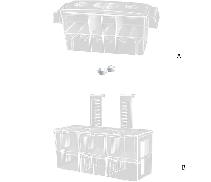 Hanging Breeding Tanks for Aquarium Small Fish Isolation Box Hatchery for Clear Spawning Aquarium Breeding Box with Detachable Wall