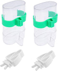 Homoyoyo Multi-Function Plastic Parrot Feeder and Bird Vegetable Clips Set 4pcs Household Bird Feeding and Watering Supplies for Cage Parrots and Small
