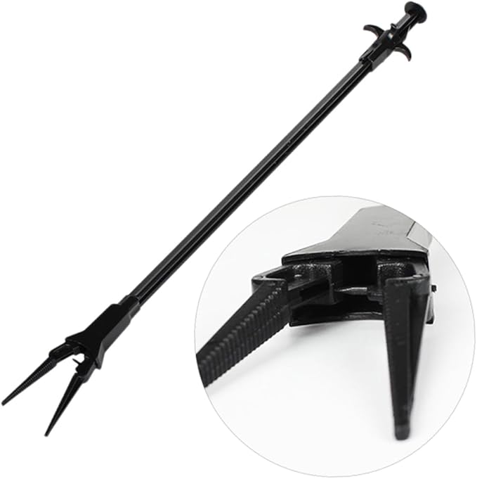 Housoutil 2pcs Fish Tank Cleaning Aquarium Plant Pruning Clamp 50cm Claw Lock Telescopic Non-slip Lightweight Easy to Grip Plastic