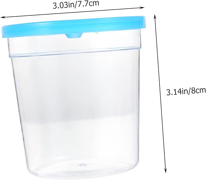 Mini Turtle Tank and Betta Fish Feeding Box Transparent Insect Cup for Reptiles Crested Gecko Food Container Ideal for Jellyfish and Small