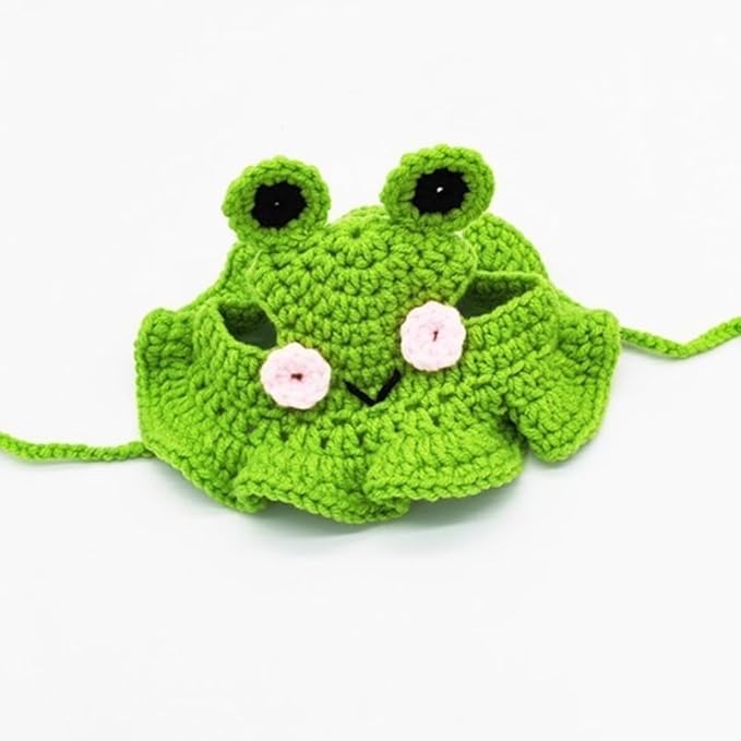 1 PCS Cat Hat Cute Frog Shape Pet Cap Halloween Cat Kitten Halloween Costumes Birthday Hat for Christmas Birthday(M)