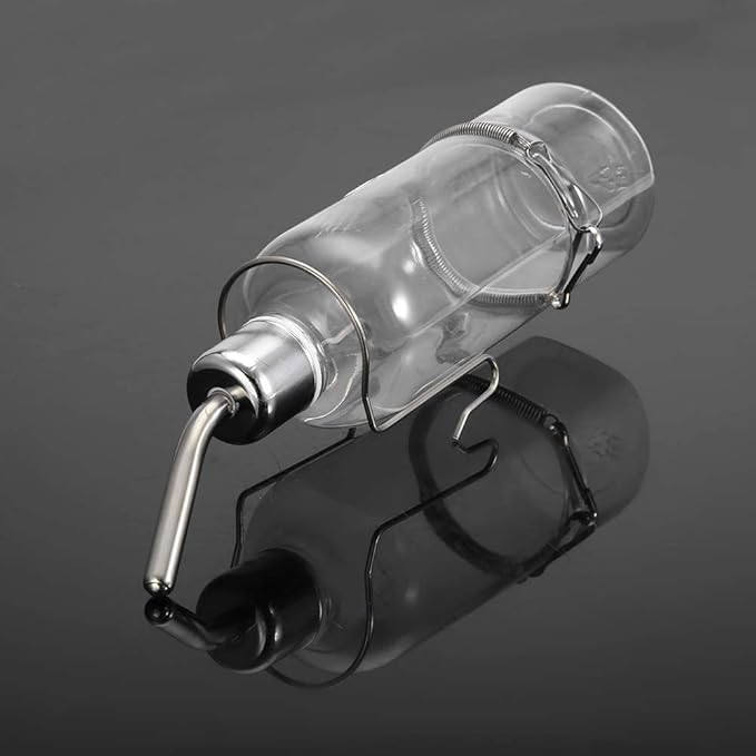 Automatic Pet Parrot Water Feeder, Pet Bird Water Feeding Bottle Dispenser with Stainless Steel Ball Nipple Cage Accessories(S)