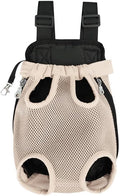 Pet Carrier Backpack - Adjustable Pet Front Cat Dog Carrier Backpack Travel Bag,Legs Out,Easy-Fit for Traveling Hiking Camping for Small Medium Dogs Cats Puppies. (Apricot, Medium)