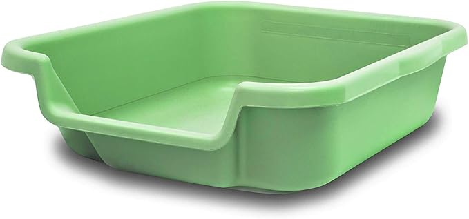 Dog Litter Box, Apple Green Color, Small Size, Durable & Pet Safe Puppy Litter Box, Indoor Open Top Entry Dog Litter Pan, Comfortable for Dogs, Great for Small Dogs up to 6 lbs