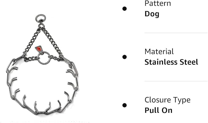 HS HERM. SPRENGER GERMANY Stainless Steel Prong Dog Training Collar with Swivel Ultra-Plus Pet Pinch Collar No-Pull Collar for Dogs Made in Germany 4mm x 25in Large