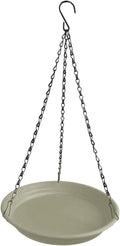 Hanging Bird Feeder and Waterer Tray Bird Food Tray Outdoor Birdbath Hanging Backyard Birdbath for Garden Balcony Trees Lawn, Beige