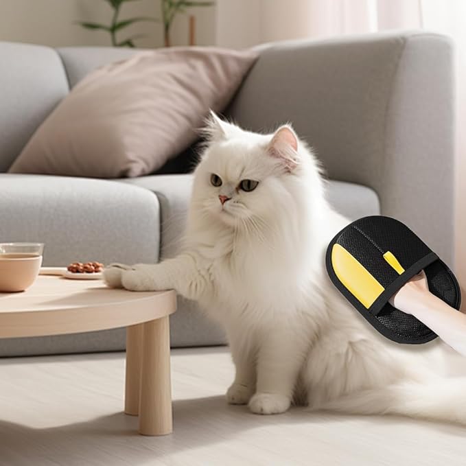 2025 Thickened Strong Pet Hair Removal Glove for Cats & Dogs, Electrostatic Gloves for Pet Grooming, Reusable Quick De-Shedding Gloves for Couch, Clothing, Carpet, Furniture, Car Seats (3pcs)