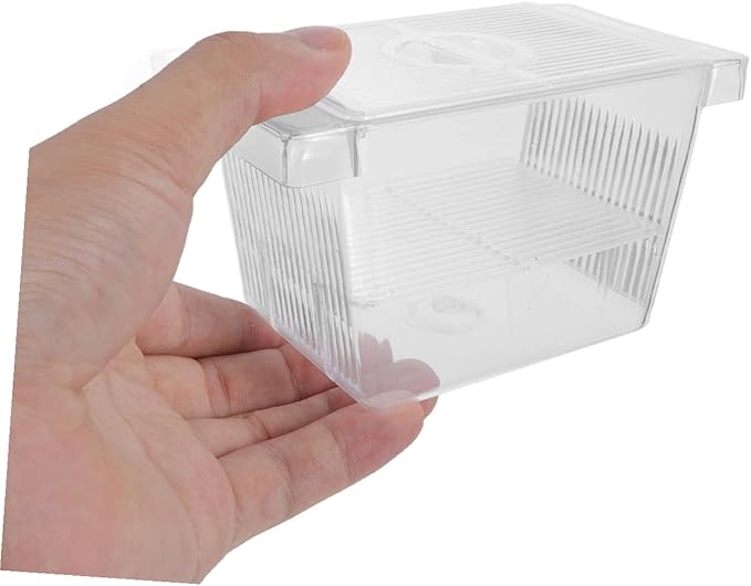Ciieeo 4pcs Betta Fish Fry Incubator Box Self-Floating Double-Layer Fish Egg Separator Case Plastic Breeding Tank Accessory for Aquarium Fry Hatchery