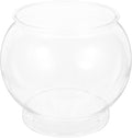 PRETYZOOM Small Plastic Fish Bowl, 0.8 Gallon Round Fish Tank, Clear Bowl for Carnival Game Accessory, Game Ball Holder, Clear Candy Bowl, Unbreakable Fish Bowl