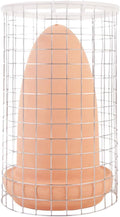 DOITOOL Ceramic Spawning Cones and Aquarium Breeding Box with Protective Net Medium Size Fish Breeding Container for Angelfish Discus Shrimp Suitable for Fish Tank Isolation