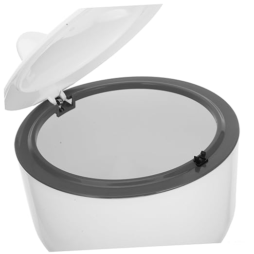 GALPADA 1set Sealed Cat Litter Waste Container with One-Button Operation Enclosed Design for Includes Trash Bags Stylish for Pet Owners