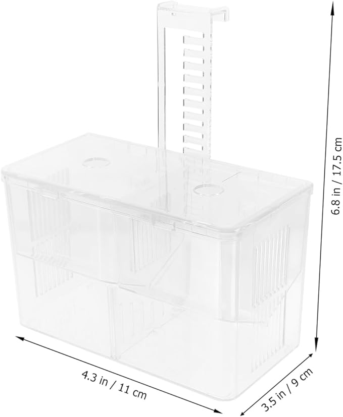 Kisangel Fish Breeding Style Incubator Tank for Tropical Fish Pe Material Aquarium Fry Isolation to Install