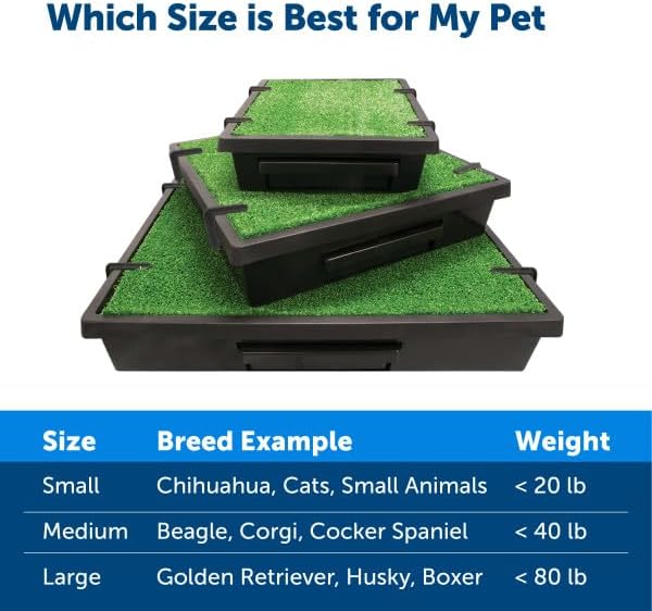 PetSafe Pet Loo Portable Dog Potty - Pet Toilet Alternative for Puppy Pads - Small - Perfect for House Training - Easy-to-Clean Grass Mat
